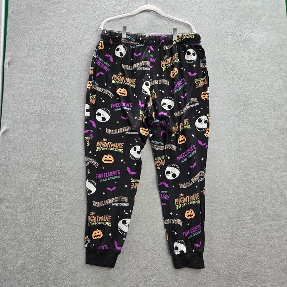 Disney Women Sleepwear Large Black Nightmare Before Christmas Pajama Pant Jogger - Picture 9 of 13